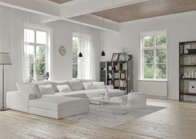 Living Room in white Boca Raton